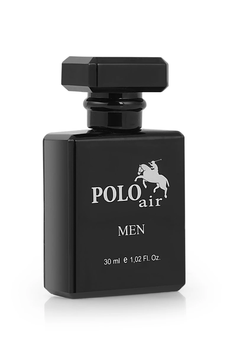 Polo Air Premium Set Kombin Erkek Kol Saati Parfüm Gözlük Set Gümüş-Siyah Renk PL-0704E4