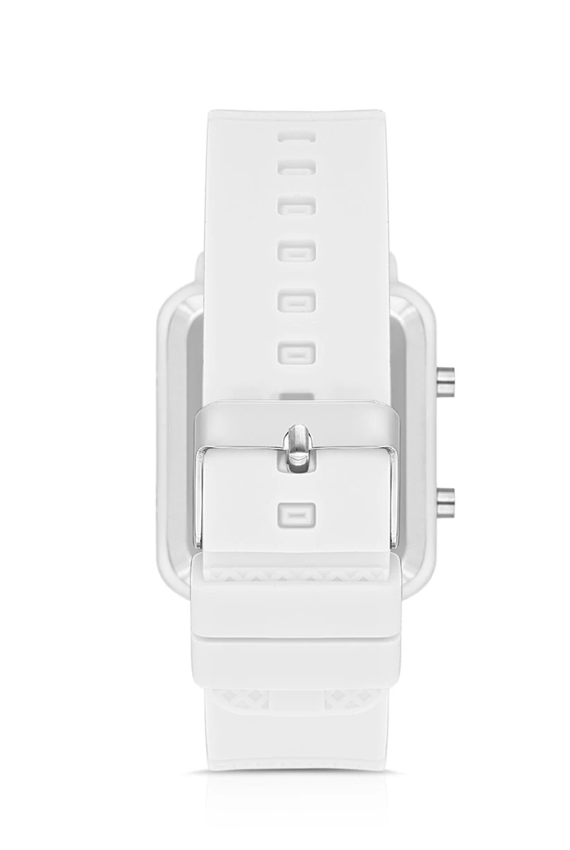 Polo Air Silikon Kordon Dijital Kadın Kol Saati Beyaz Renk PL-1461B1