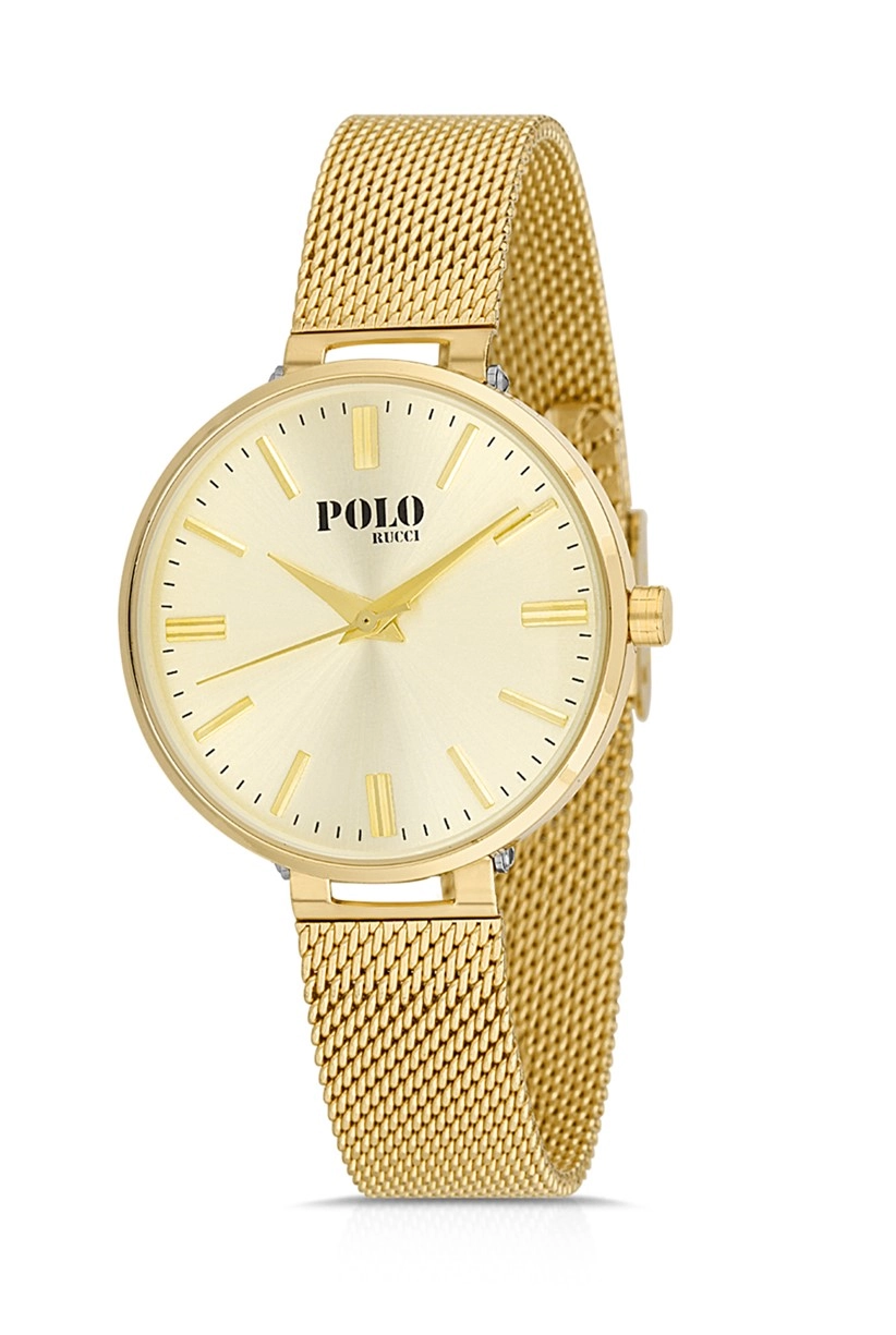Polo Rucci Hasır Kordon Kadın Kol Saati Sarı Renk PL-1458B1x