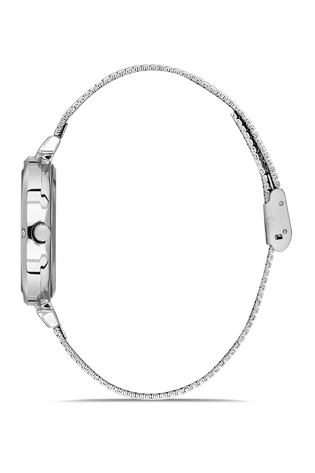 Klasik Kadın Kol Saati Gümüş-İçi Pembe Renk Pl-1476B7X Gümüş Pl-1476B7X