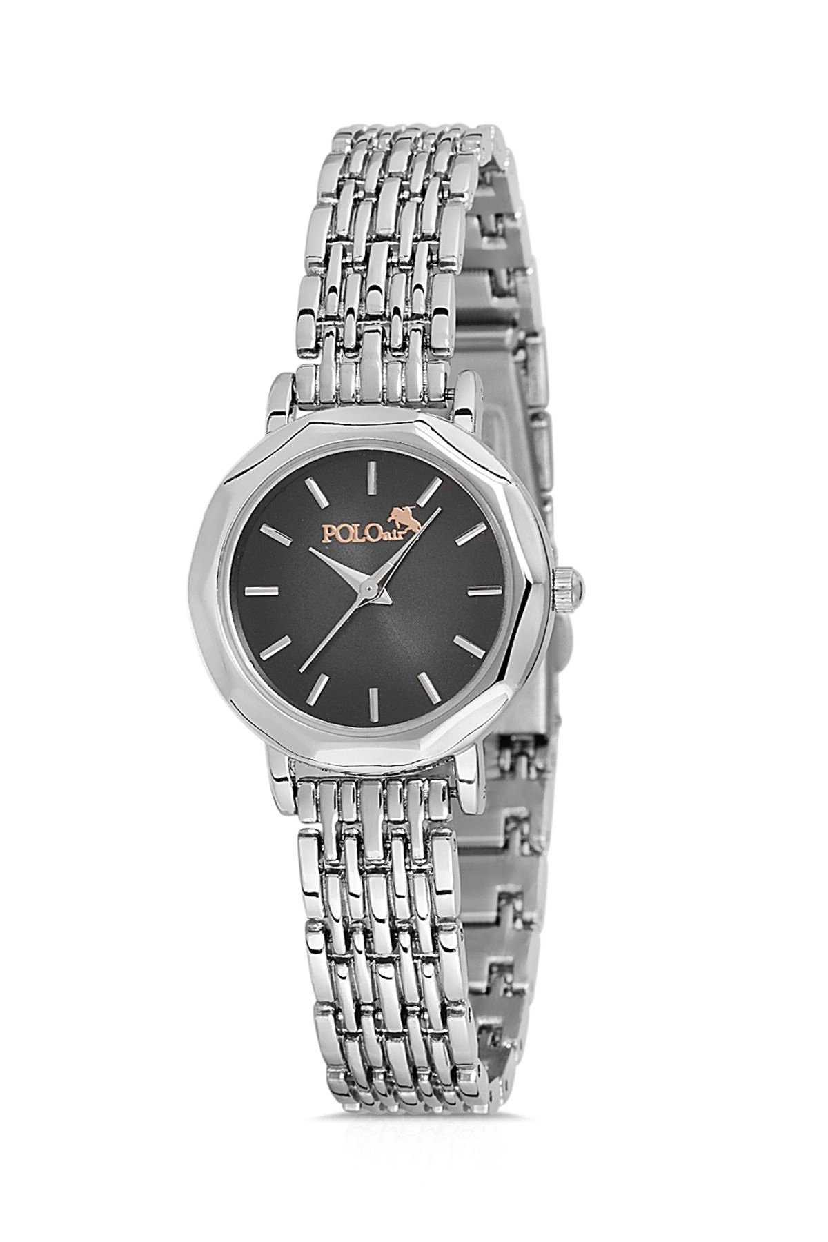 Zarif Vintage Kadın Kol Saati Gümüş-Siyah Renk Pl-1480B1X Siyah Pl-1480B1X